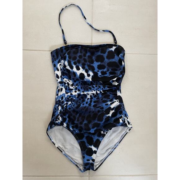 Tommy Bahama Swim One Piece Swimsuit Halter Multicolor Print Swimwear - Picture 1 of 9